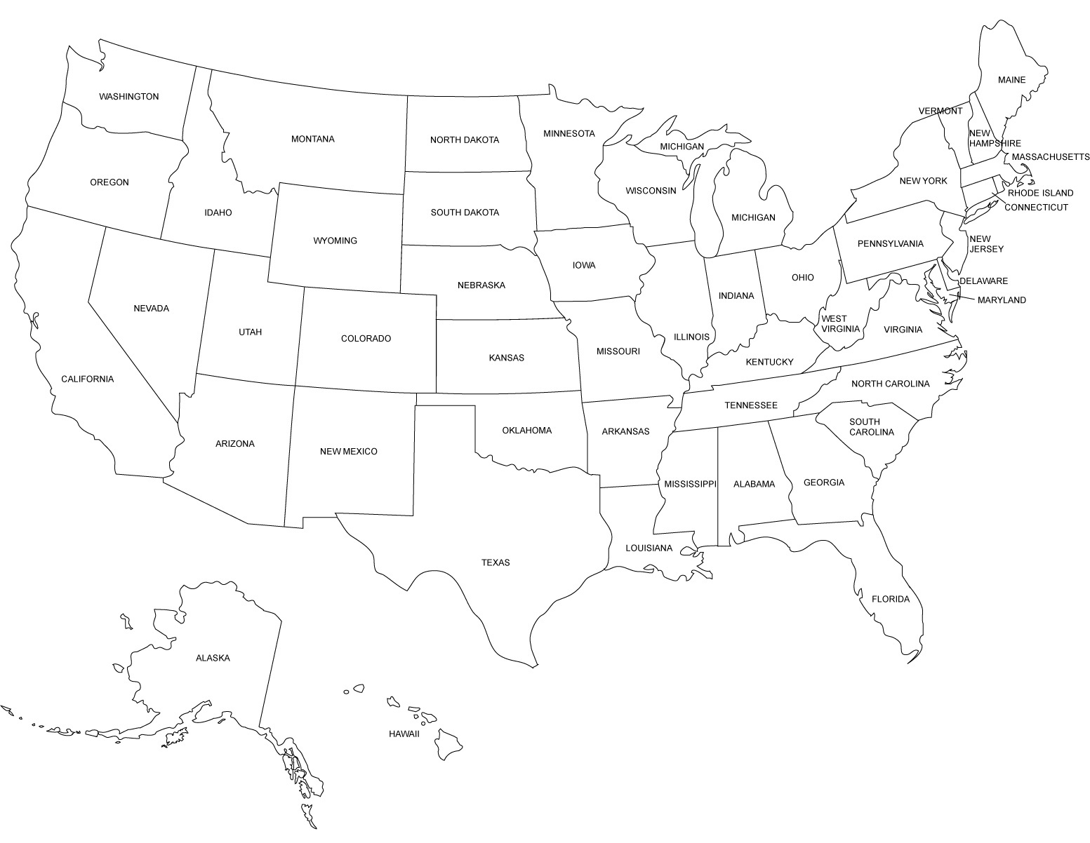 Map of the United States
